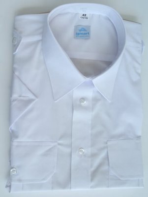 Koszula służbowa biała z krótkim rękawem