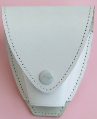 Kabura skórzana (biała) do kajdanek