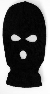 Czapka kominiarka z trzema otworami na twarz